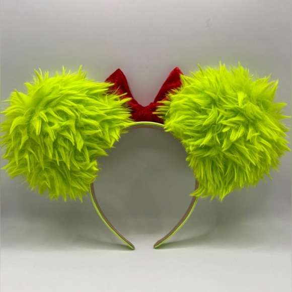 The Grinch Holiday fuzzy Minnie Ears - Picture 2 of 3